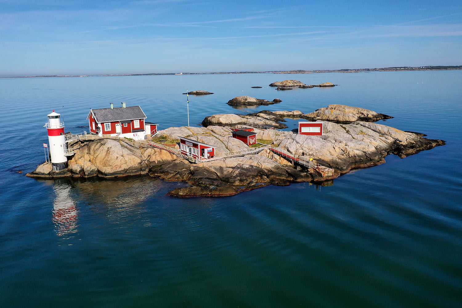 Der Leuchtturm auf der Insel Gäveskär wurde zu einem charmanten Rückzugsort umgebaut. 