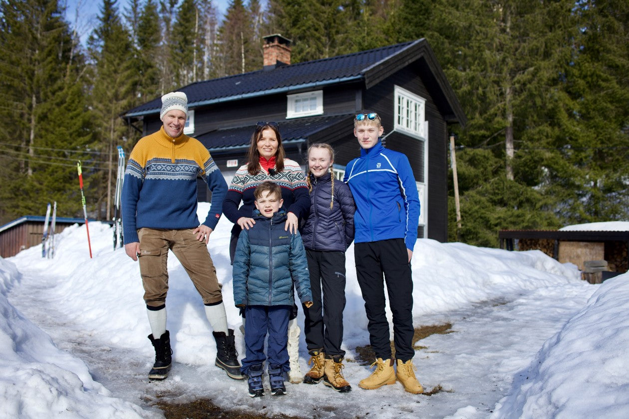 La familia Jørstad mejoró su camarote con un retrete Cinderella .